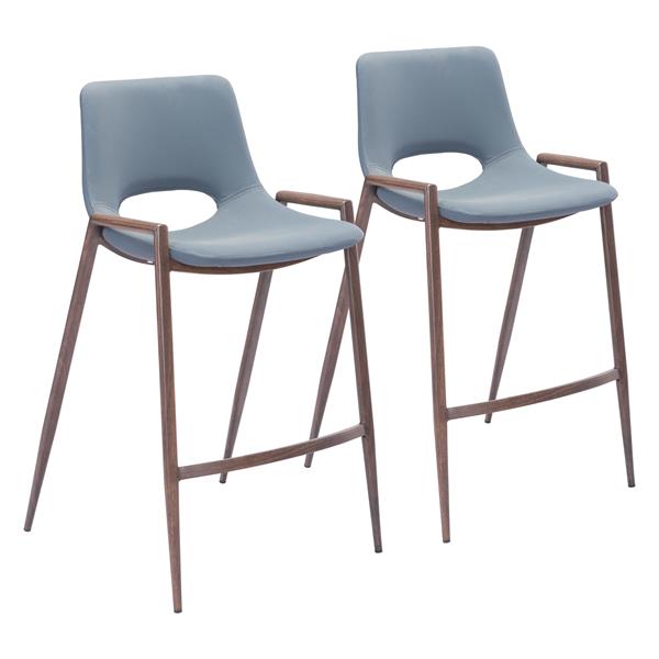 Desi Gray Counter Chair - Set of Two 
