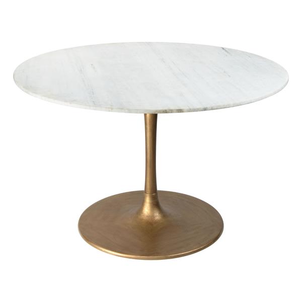 Ithaca White and Gold Dining Table 