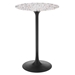 Lippa 28" Round Terrazzo Bar Table - Black White - MOD11242