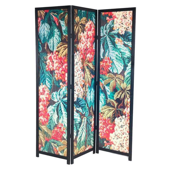 Cairnside 59" Decorative Screen - Multi-Color Bamboo and Fir Wood Frame 