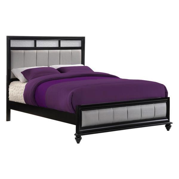 Barzini Wood Eastern King Panel Bed - Black 