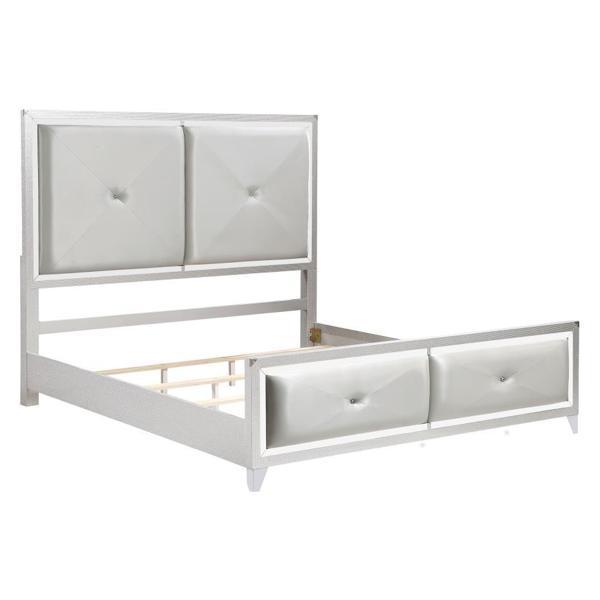 Larue Wood Eastern King Panel Bed - Silver 