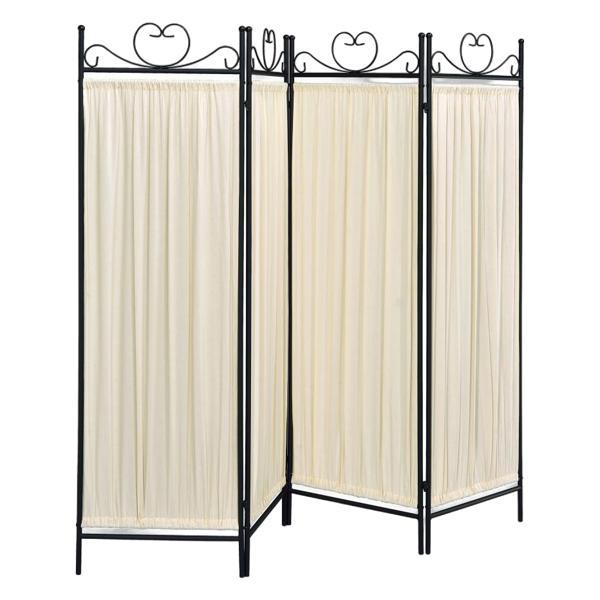 Dove 4-Panel Room Divider Folding Shoji Screen - Beige 