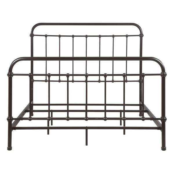 Livingston Metal Eastern King Bed Open Frame - Dark Bronze - Brown 