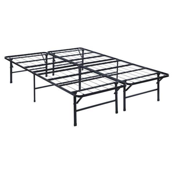 Mabel Metal Eastern King Mattress Support Platform Bed - Black 