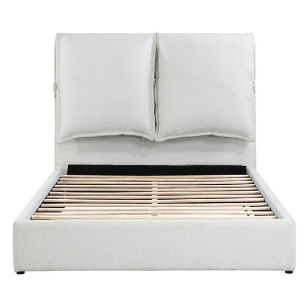 Gwendoline Upholstered Eastern King Panel Bed - White 