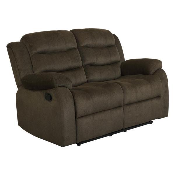 Rodman 19" Seat Height Loveseat with Padded Arms - Olive Brown Velvet Upholstery 