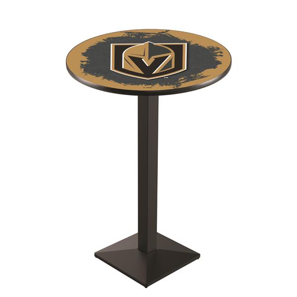 L217 Vegas Golden Knights 36" Tall - 36" Top Pub Table - Black Wrinkle  