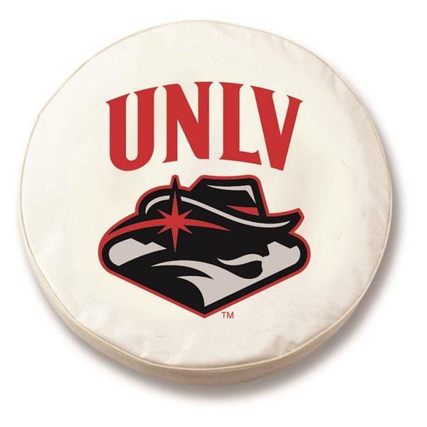 University of Nevada Las Vegas Tire Cover - Size E10 - 30" x 10" White Vinyl 