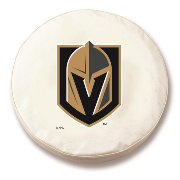 Vegas Golden Knights Tire Cover - Size D10 - 30.75" x 10" White Vinyl 