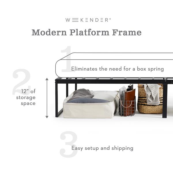 Weekender Modern Platform Bed Frame Twin - MAL2245