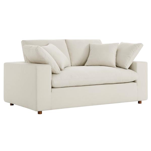 Commix Down Filled Overstuffed Loveseat - Light Beige 