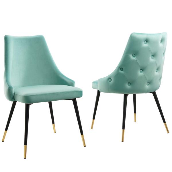 Adorn Dining Side Chair Performance Velvet Set of 2 - Mint 