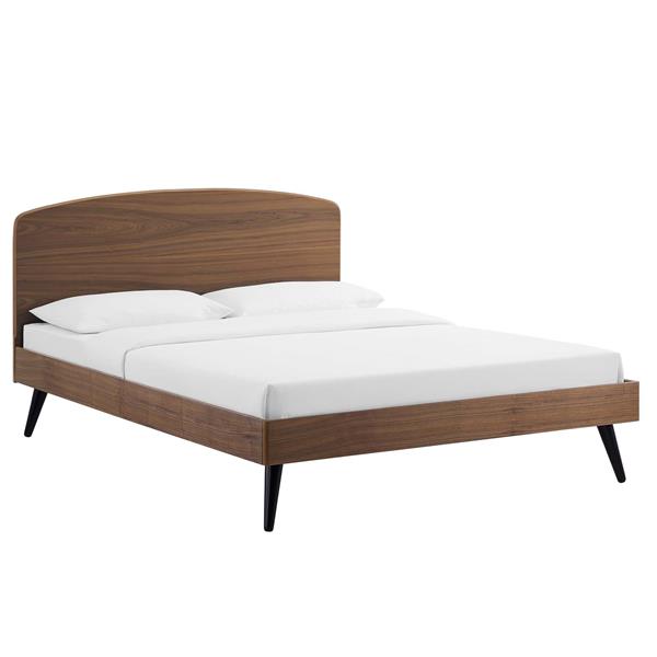 Bronwen King Wood Platform Bed - Walnut 