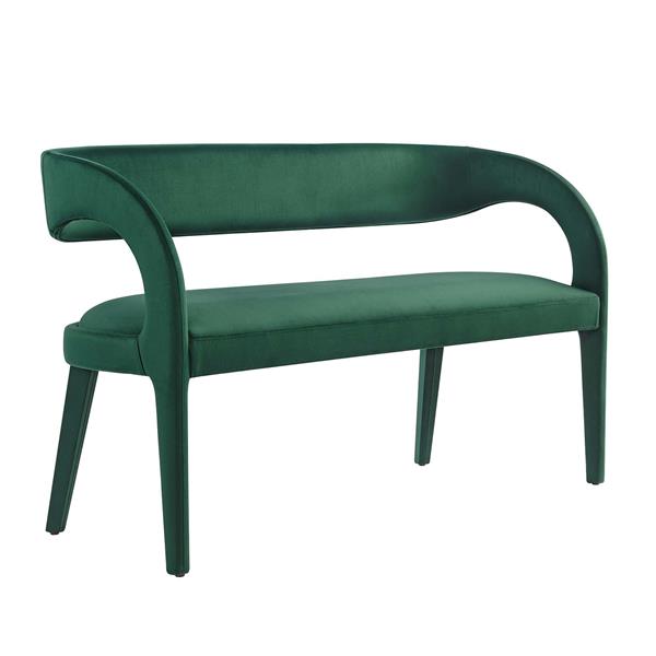 Pinnacle Performance Velvet Accent Bench - Green