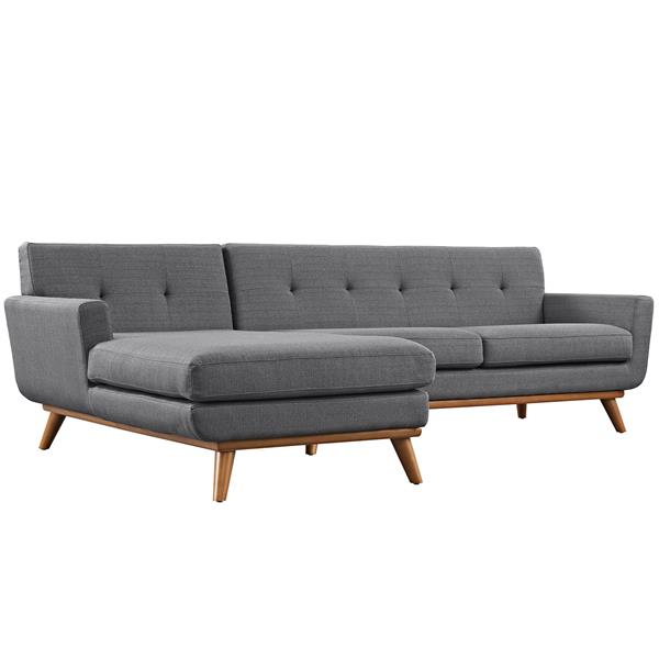 Engage Left-Facing Sectional Sofa - Gray 