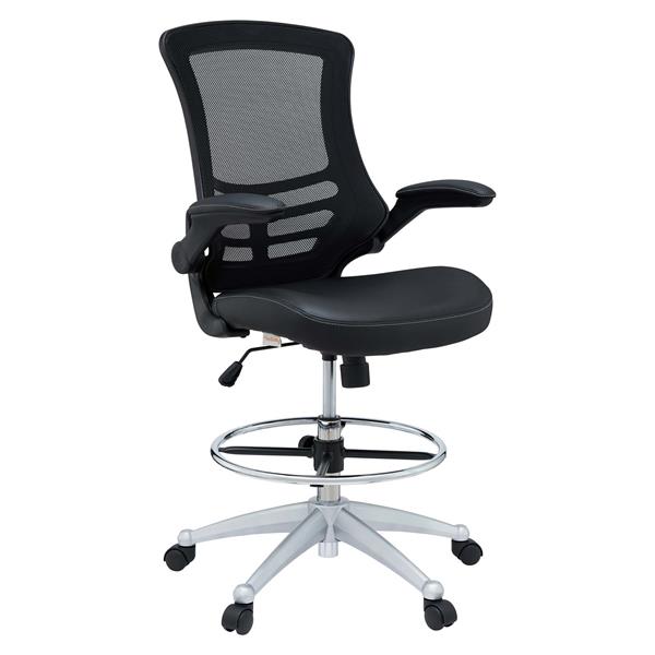 Attainment Vinyl Drafting Chair - Black 