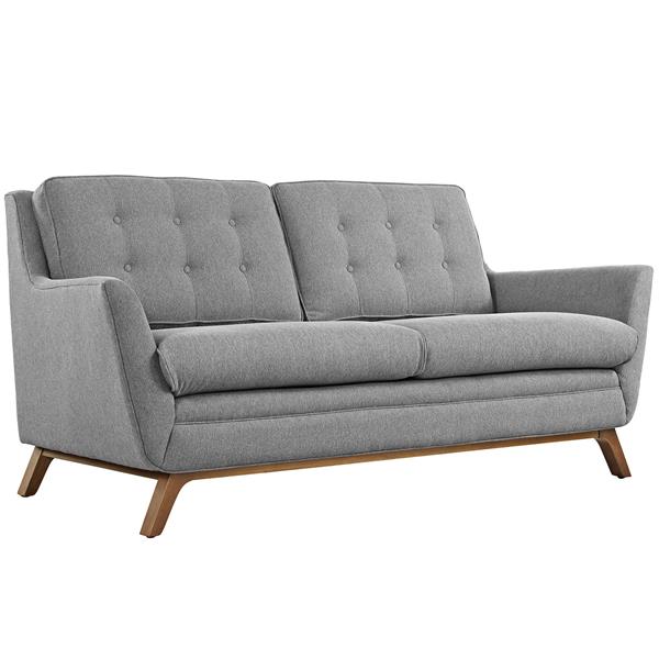 Beguile Upholstered Fabric Loveseat - Expectation Gray 