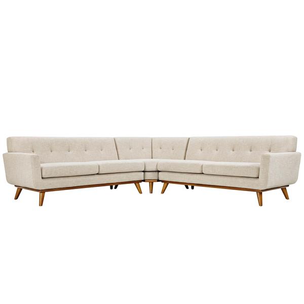 Engage L-Shaped Sectional Sofa - Beige 