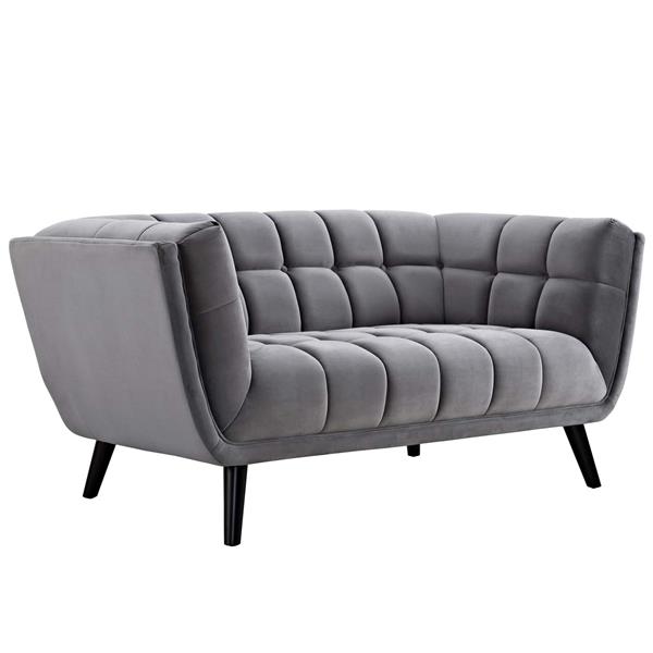 Bestow Performance Velvet Loveseat - Gray 