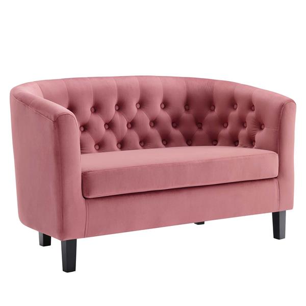 Prospect Performance Velvet Loveseat - Dusty Rose 