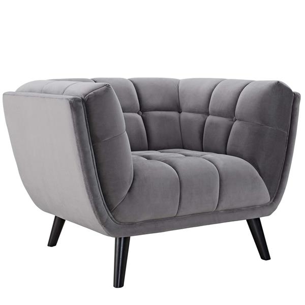 Bestow 2 Piece Performance Velvet Loveseat and Armchair Set - Gray - MOD4163