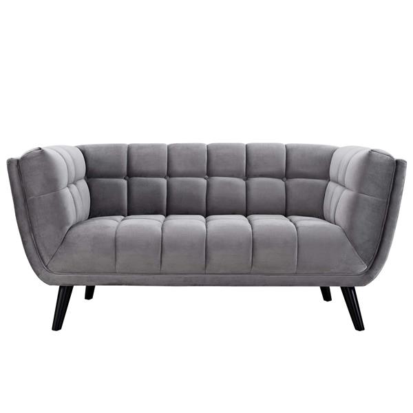 Bestow 2 Piece Performance Velvet Loveseat and Armchair Set - Gray - MOD4163