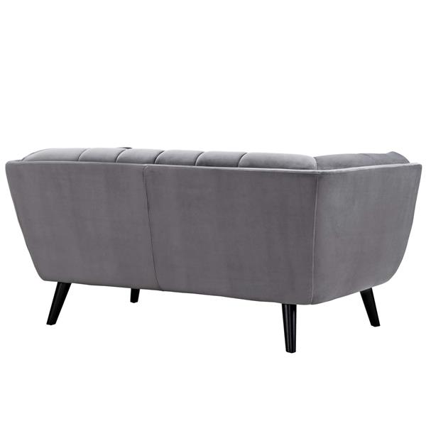 Bestow 2 Piece Performance Velvet Loveseat and Armchair Set - Gray - MOD4163