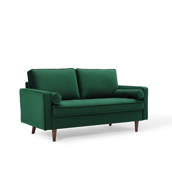 Valour Performance Velvet Loveseat - Green 