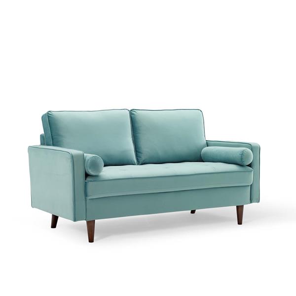 Valour Performance Velvet Loveseat - Mint 