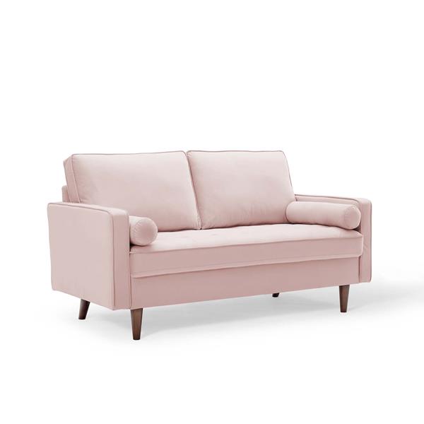 Valour Performance Velvet Loveseat - Pink 