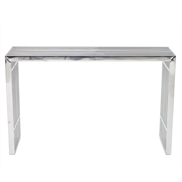 Gridiron Console Table - Silver 