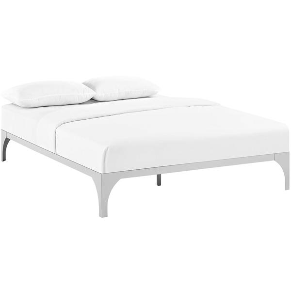 Ollie King Bed Frame - Silver 