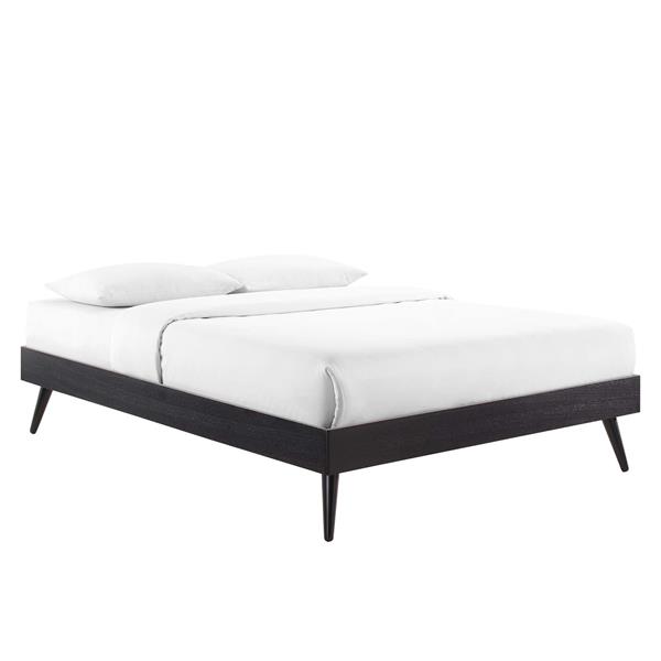 Margo King Wood Platform Bed Frame - Black 