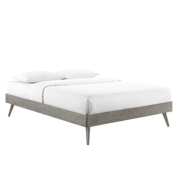 Margo King Wood Platform Bed Frame - Gray 